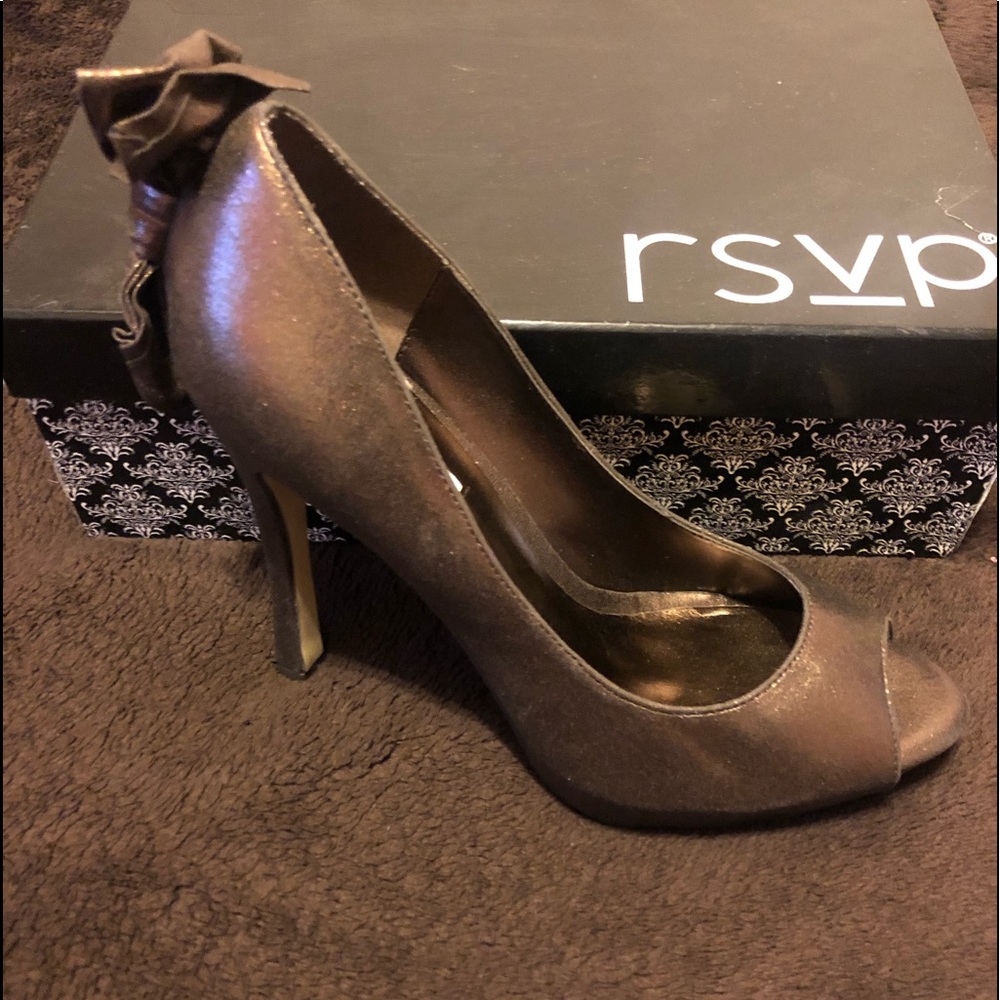 Bronze High Heel Wedding Shoes